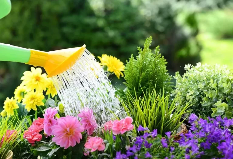 trädgårdsbevattning i maj