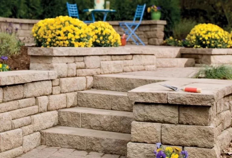 stödmur av betongblock